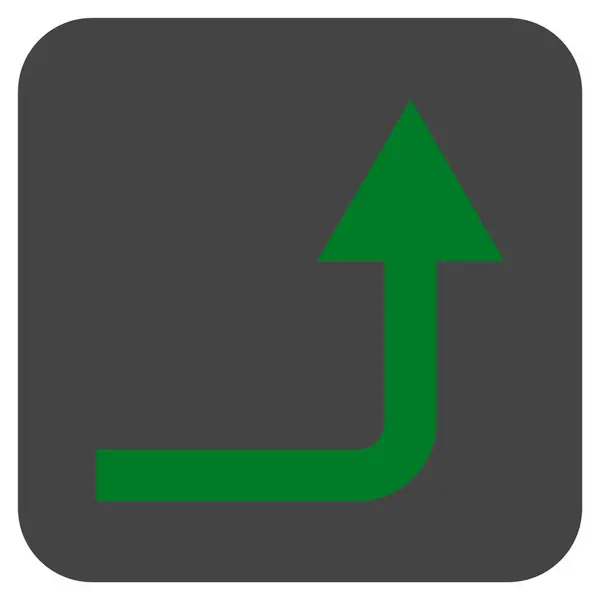Turn vpřed plochý čtvercový vektorové ikony — Stockový vektor