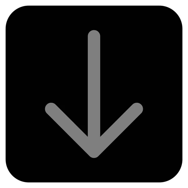 Arrow Down Flat Square Vector Icon — стоковый вектор