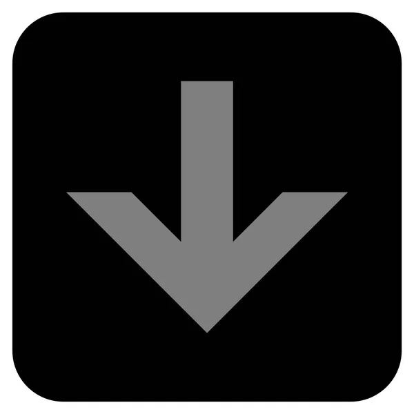 Nyíl lefelé sík négyzet Vector Icon — Stock Vector