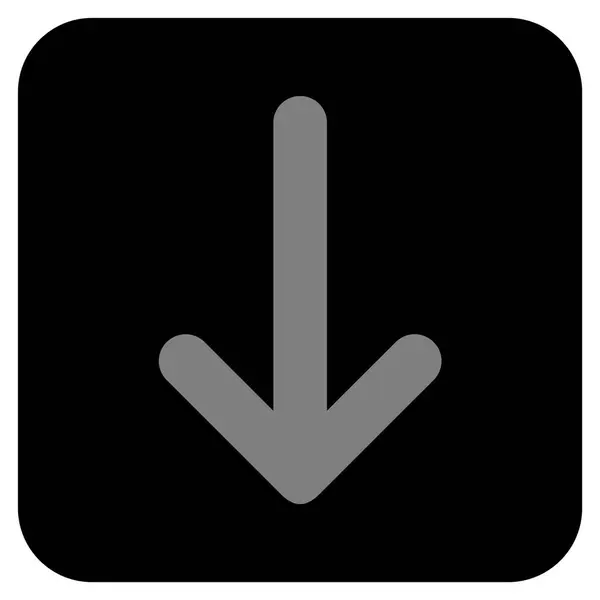 Arrow Down Flat Square Vector Icon — стоковый вектор