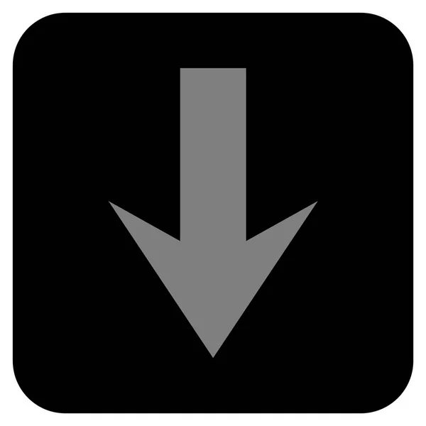 Arrow Down Flat Square Vector Icon — стоковый вектор