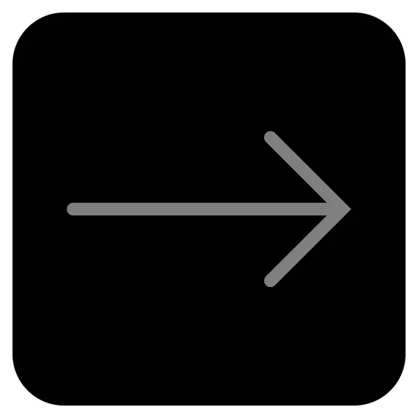 Šipka vpravo plochý čtvercový vektorové ikony — Stockový vektor