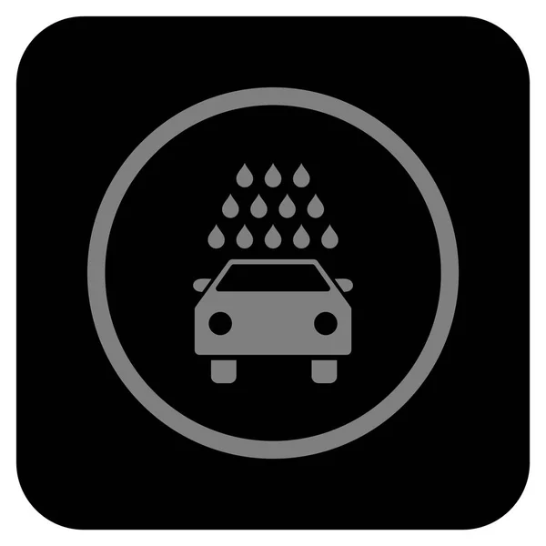 Πλύσιμο αυτοκινήτων επίπεδη διάνυσμα τετράγωνο εικονίδιο — Διανυσματικό Αρχείο