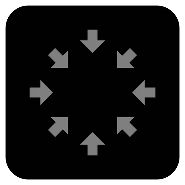 Icône vectorielle carrée plate de flèches compactes — Image vectorielle