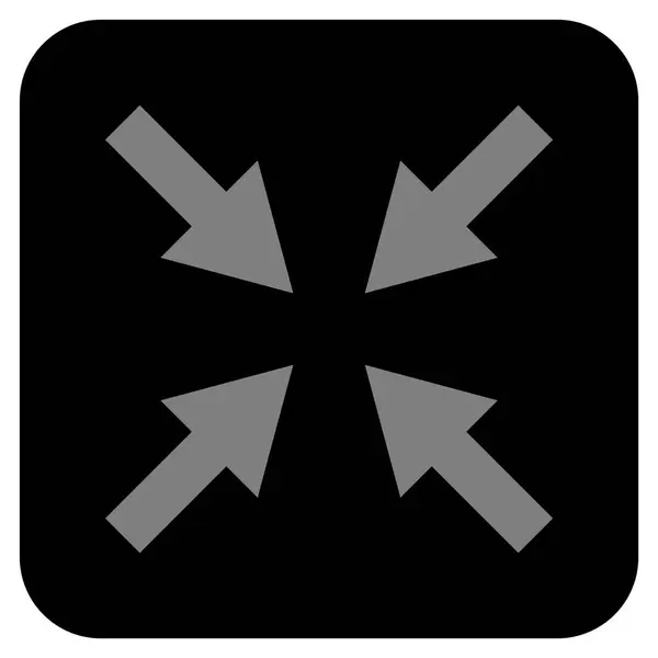 Compresser les flèches plat carré vectoriel icône — Image vectorielle