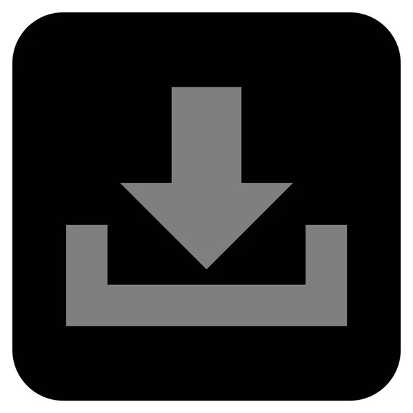 Descargas Icono de vector cuadrado plano — Vector de stock