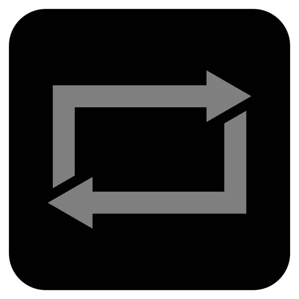 Échanger des flèches plat carré vectoriel icône — Image vectorielle