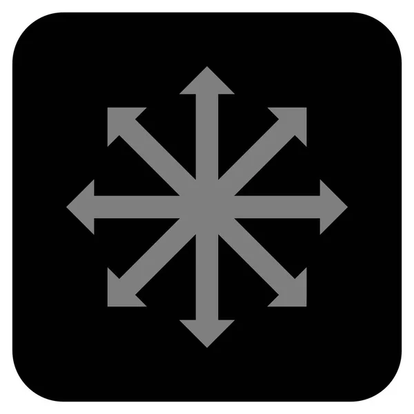 Rozwiń ikonę strzałki płaskiego kwadratu wektor — Wektor stockowy