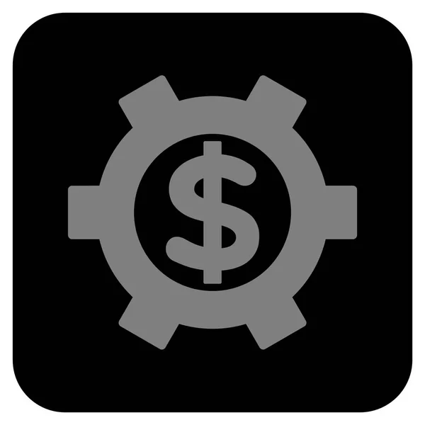 Configurações Financeiras Flat Squared Vector Icon — Vetor de Stock