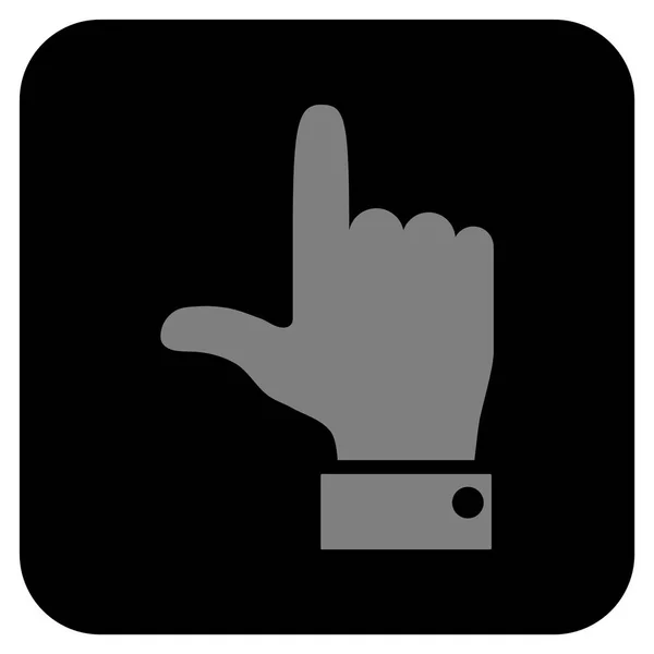 Kéz alakú mutatót, lapos négyzet Vector Icon — Stock Vector