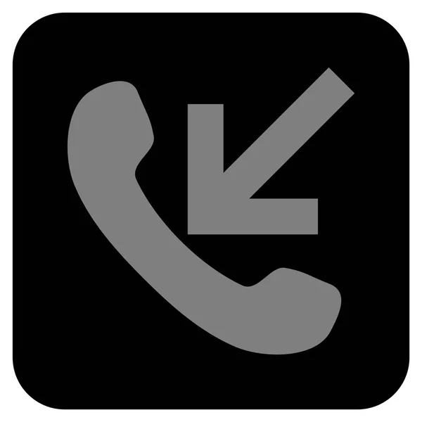 Inkomende oproep Platte vierkante Vector Icon — Stockvector