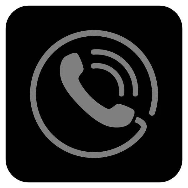 Telefoongesprek Platte vierkante Vector Icon — Stockvector