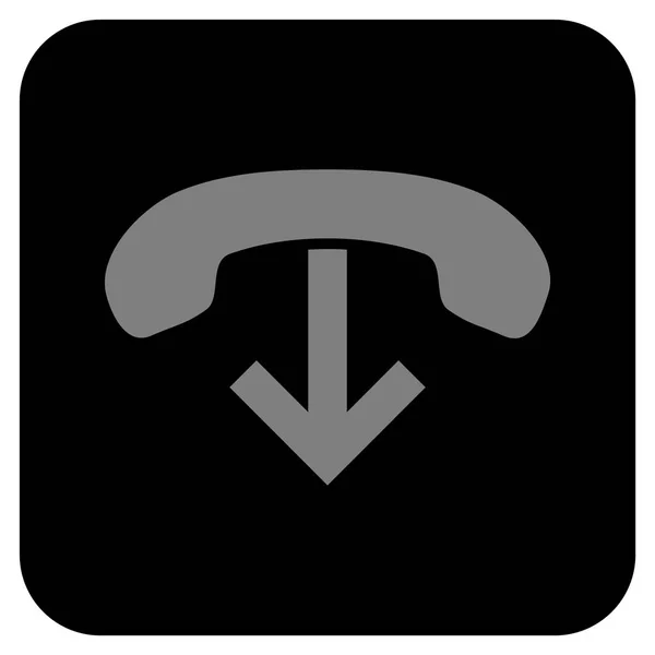 Telefone pendurar plana quadrado vetor ícone —  Vetores de Stock