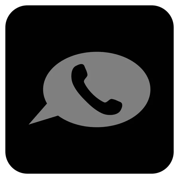 Telefoon bericht platte vierkante Vector Icon — Stockvector