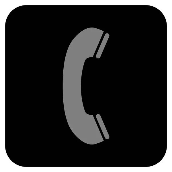 Icône vectorielle carré plat de récepteur de téléphone — Image vectorielle
