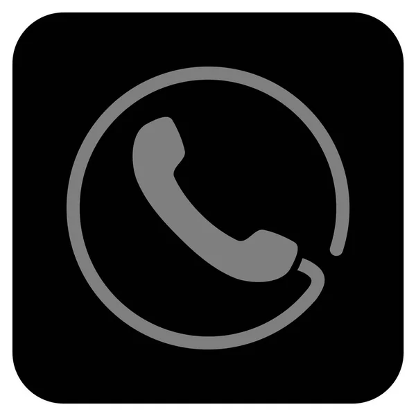 Phone Flat Squared Vector Icon — Stock Vector