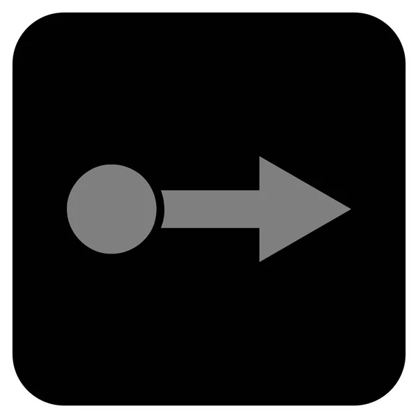 Tirez à droite plat carré vectoriel icône — Image vectorielle