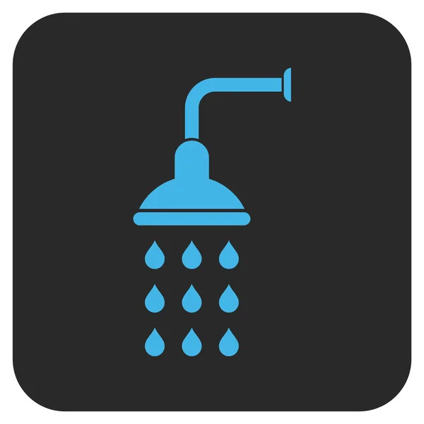 Shower Flat Squared Vector Icon — Stockvector
