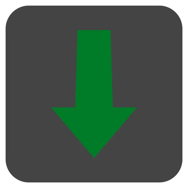 Arrow Down Flat Square Vector Icon — стоковый вектор