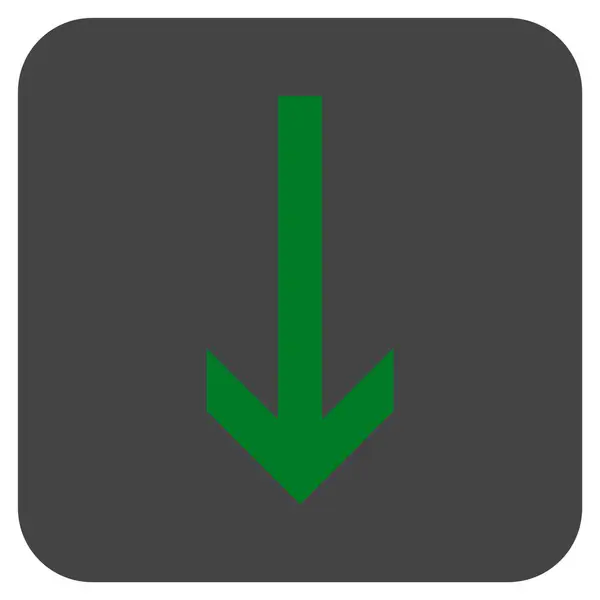 Arrow Down Flat Square Vector Icon — стоковый вектор