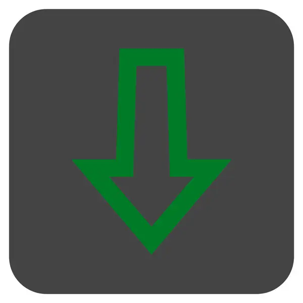 Arrow Down Flat Square Vector Icon — стоковый вектор