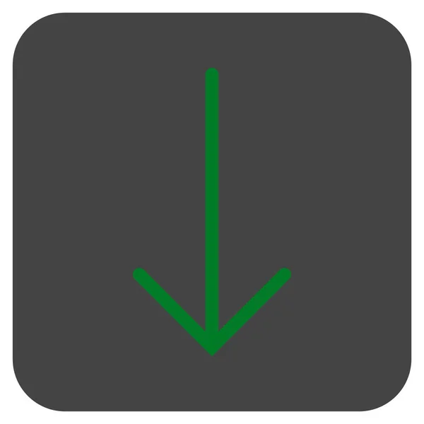 Pfeil nach unten flache quadratische Vektorsymbol — Stockvektor