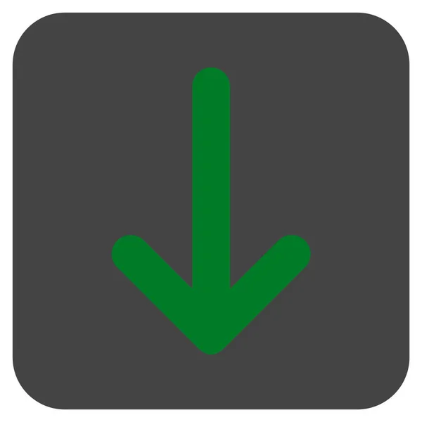 Arrow Down Flat Square Vector Icon — стоковый вектор