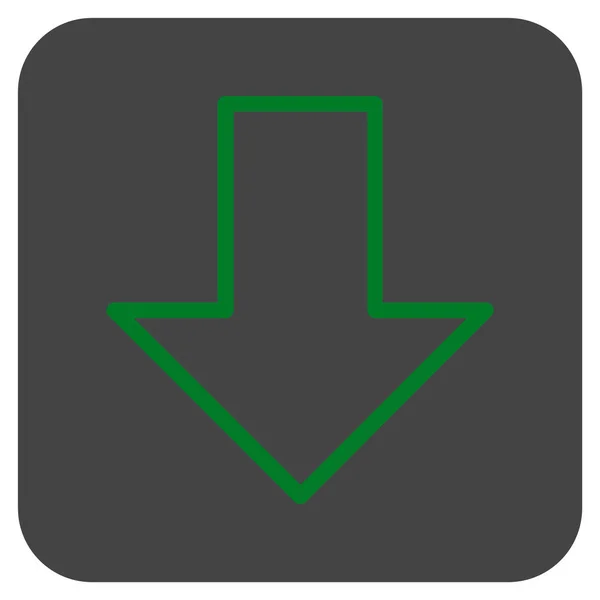 Arrow Down Flat Square Vector Icon — стоковый вектор