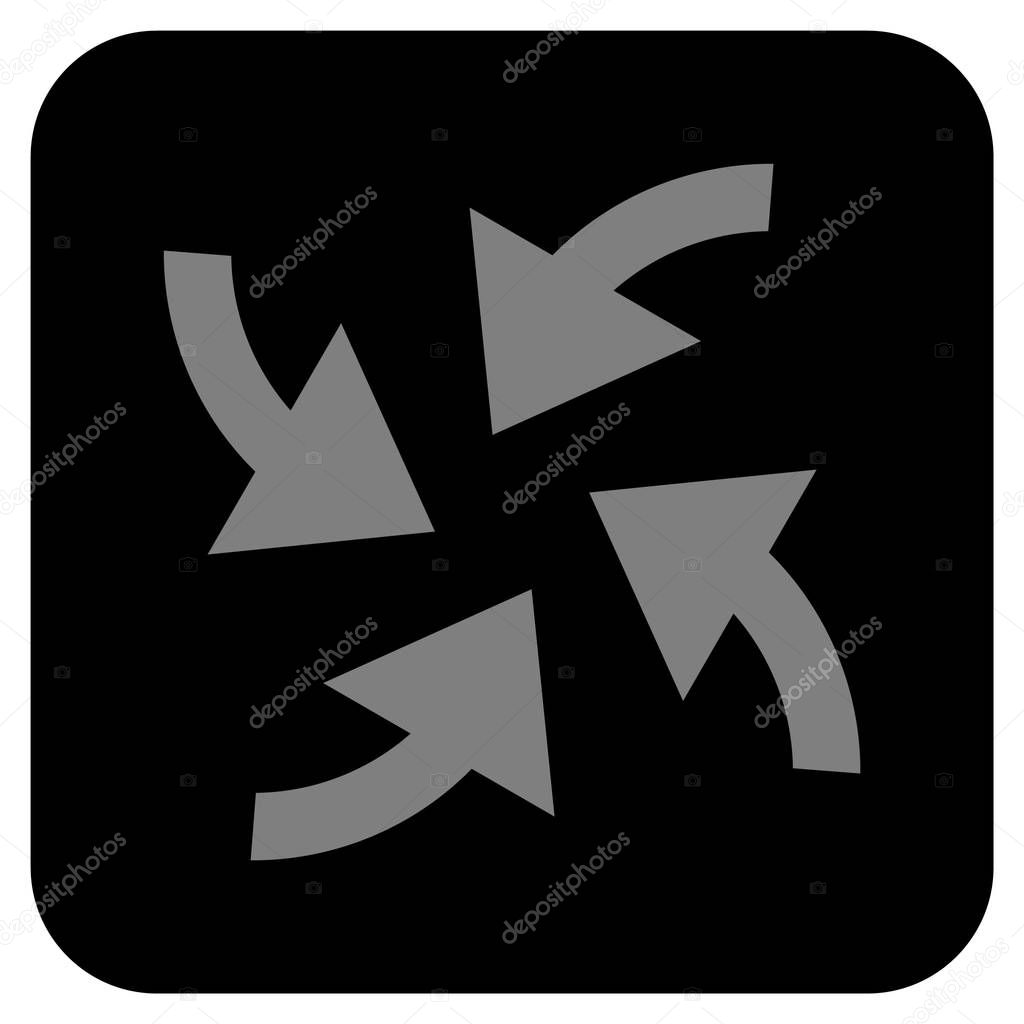 Cyclone Arrows Flat Squared Vector Icon