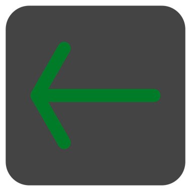 Düz sol ok vektör simgesi kare