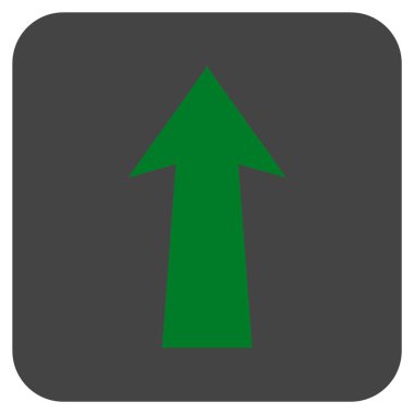 Düz yukarı ok vektör simgesi kare