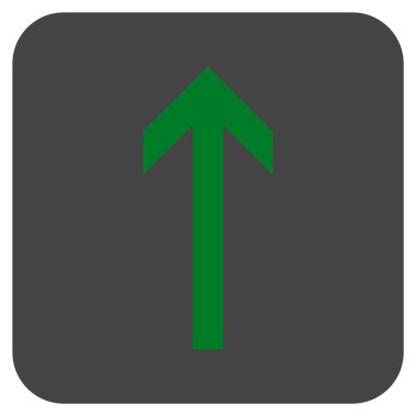 Düz yukarı ok vektör simgesi kare