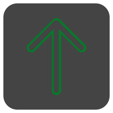 Düz yukarı ok vektör simgesi kare