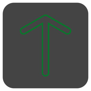 Düz yukarı ok vektör simgesi kare