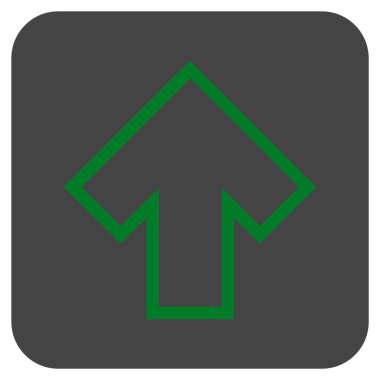 Düz yukarı ok vektör simgesi kare