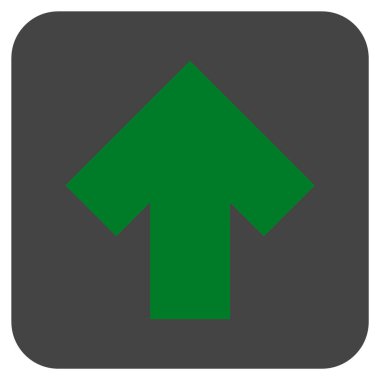 Düz yukarı ok vektör simgesi kare