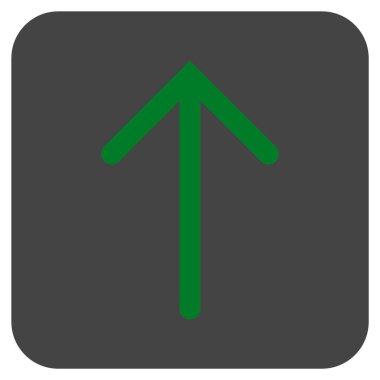 Düz yukarı ok vektör simgesi kare