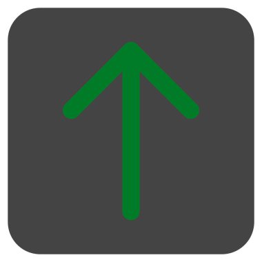 Düz yukarı ok vektör simgesi kare