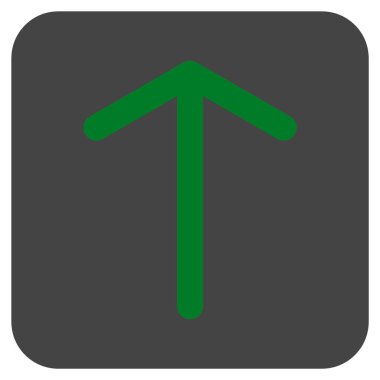 Düz yukarı ok vektör simgesi kare