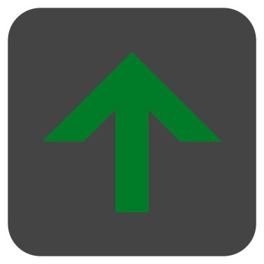 Düz yukarı ok vektör simgesi kare