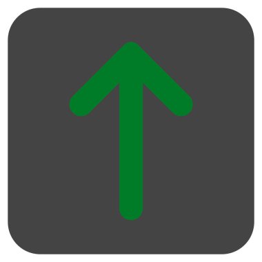 Düz yukarı ok vektör simgesi kare