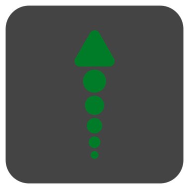 Düz yukarı ok vektör simgesi kare