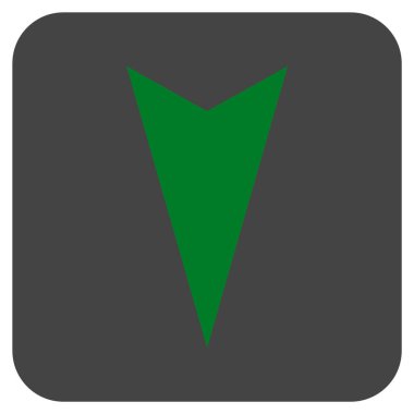 Vektör simge düz aşağı ok ucu kare