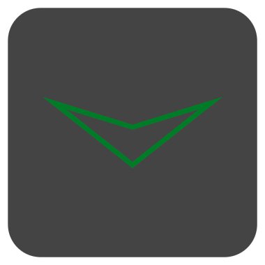 Vektör simge düz aşağı ok ucu kare