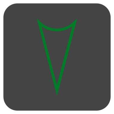 Vektör simge düz aşağı ok ucu kare