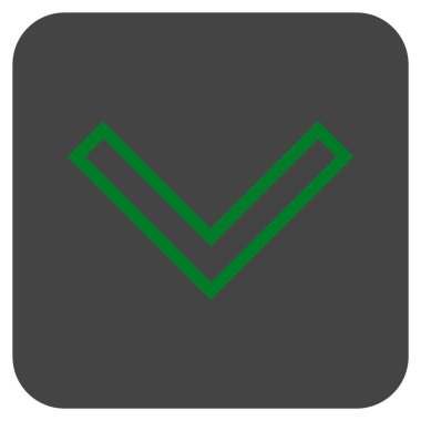 Vektör simge düz aşağı ok ucu kare