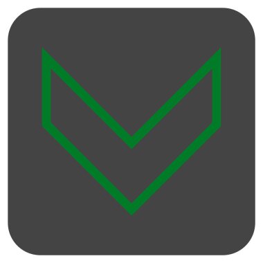 Vektör simge düz aşağı ok ucu kare