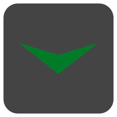 Vektör simge düz aşağı ok ucu kare