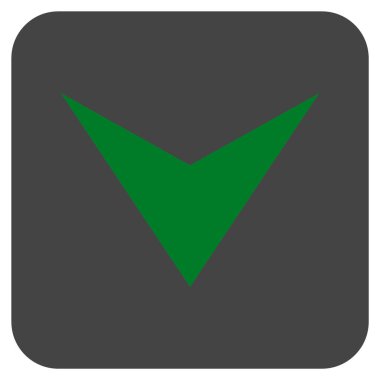 Vektör simge düz aşağı ok ucu kare