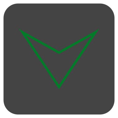 Vektör simge düz aşağı ok ucu kare